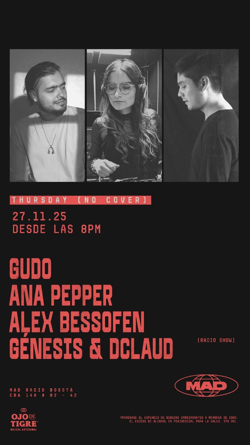 Gudo, Ana Pepper, Alex Bessofen, Génesis & Dclaud