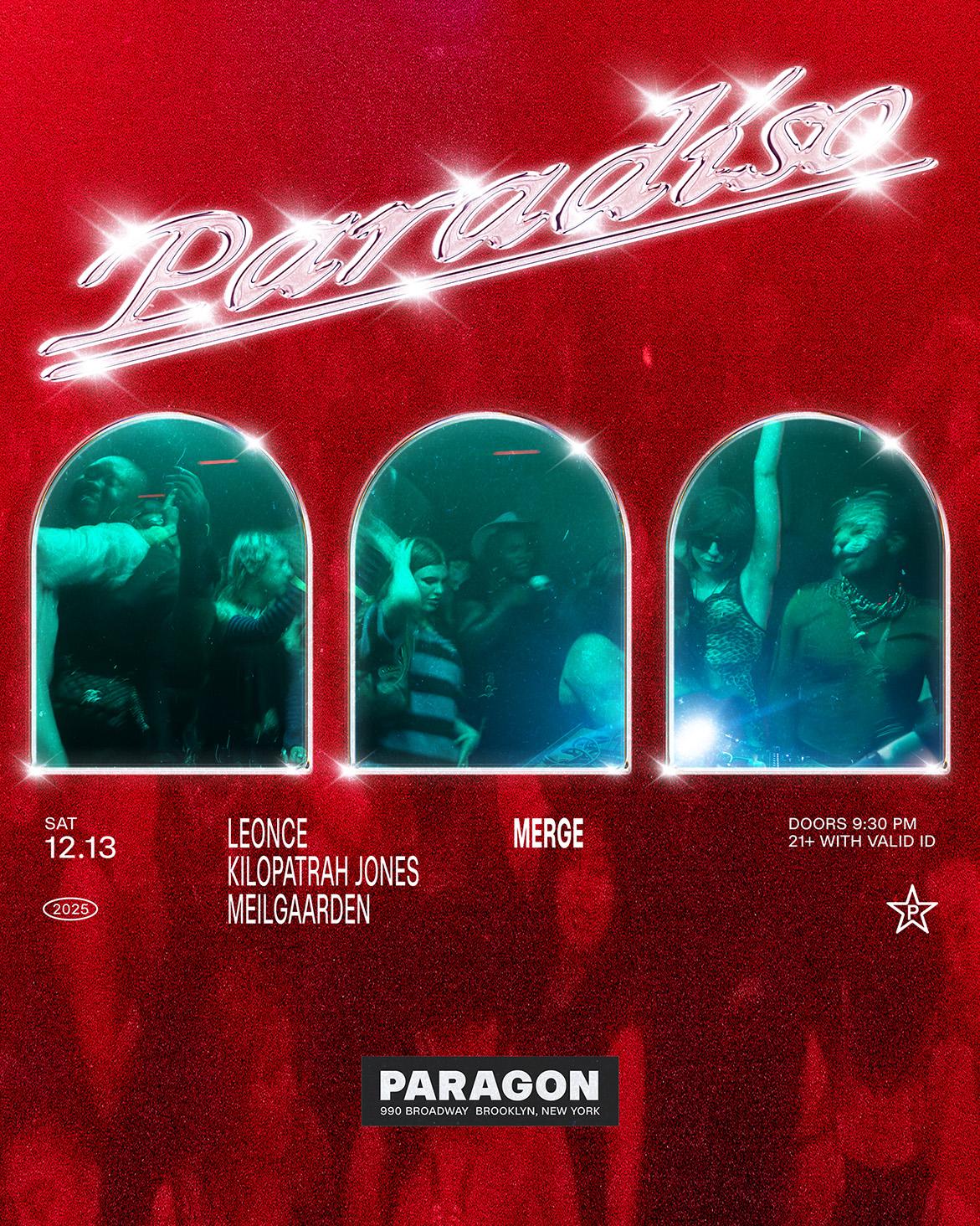 Paradiso: Leonce, Kilopatrah Jones, Meilgaarden + Merge