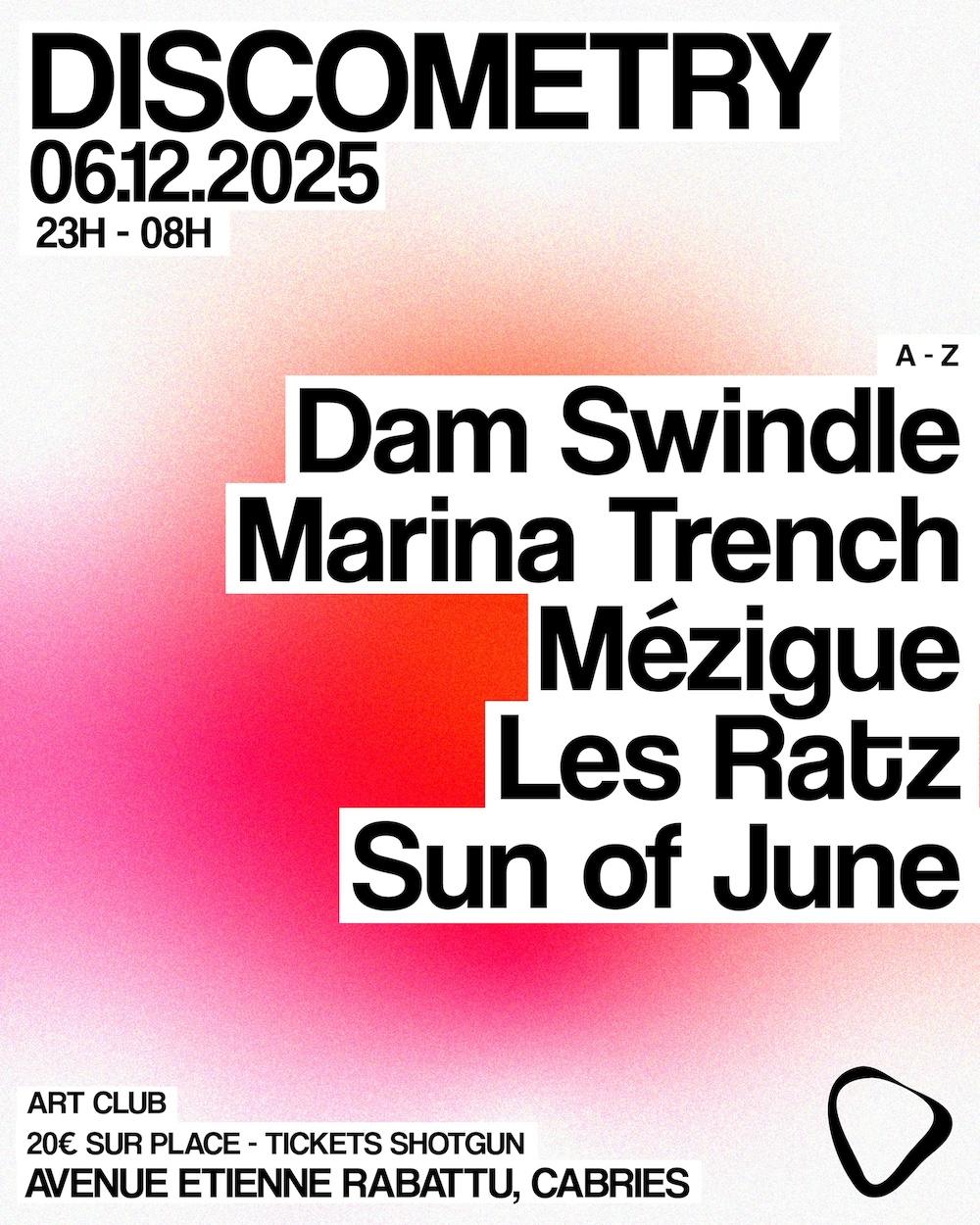 Discometry Edition 1: Dam Swindle, Marina Trench, Mézigue