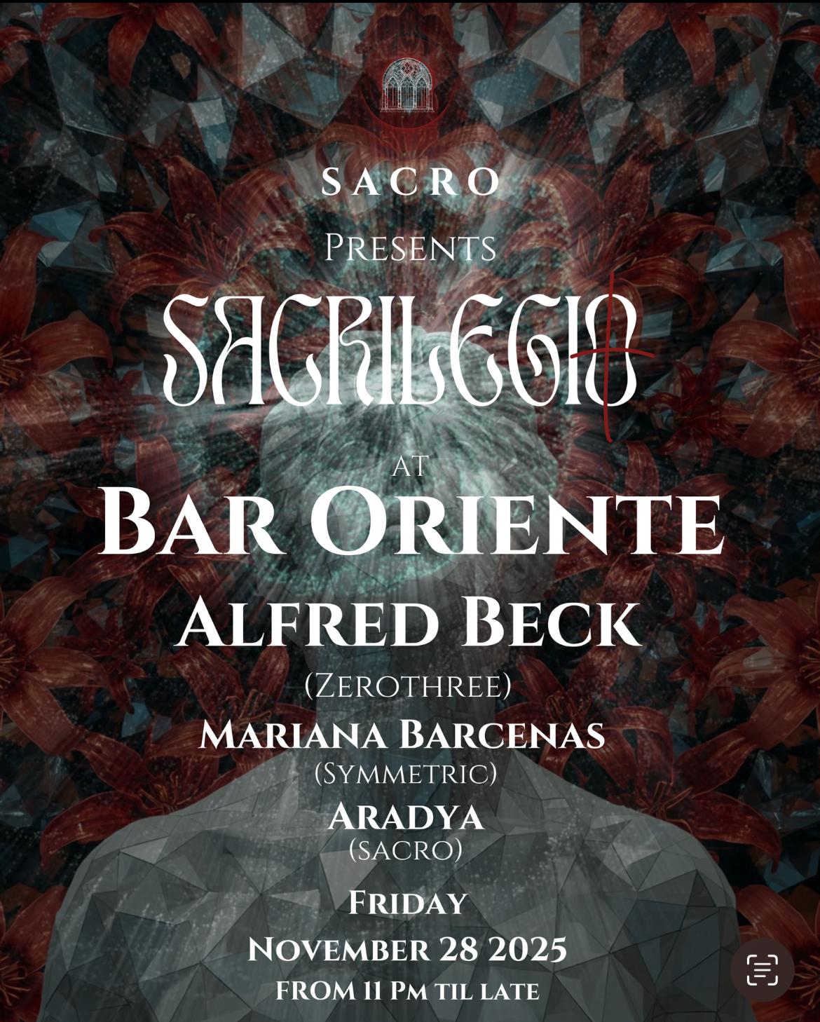 Sacrilegio: Alfred Beck, Mariana Bárcenas, Aradya