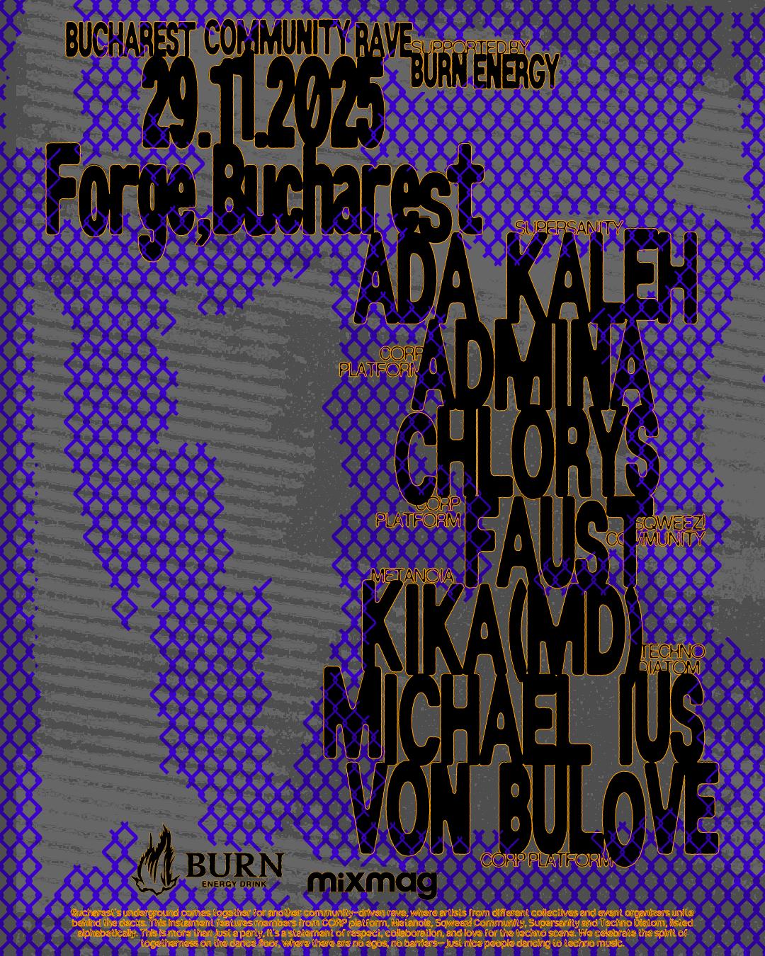 Bucharest Techno Community Rave - Supported By Burn & Mixmag