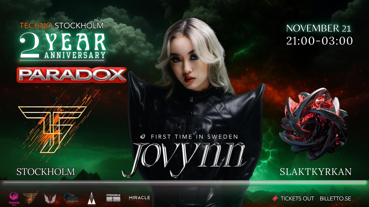 Jovynn - Paradox Techno Stockholm 2 Year Anniversary