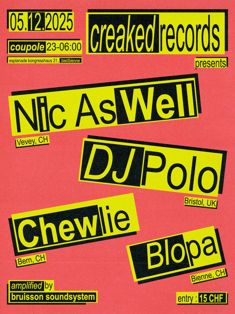 Nic As Well Release Party - La Coupole