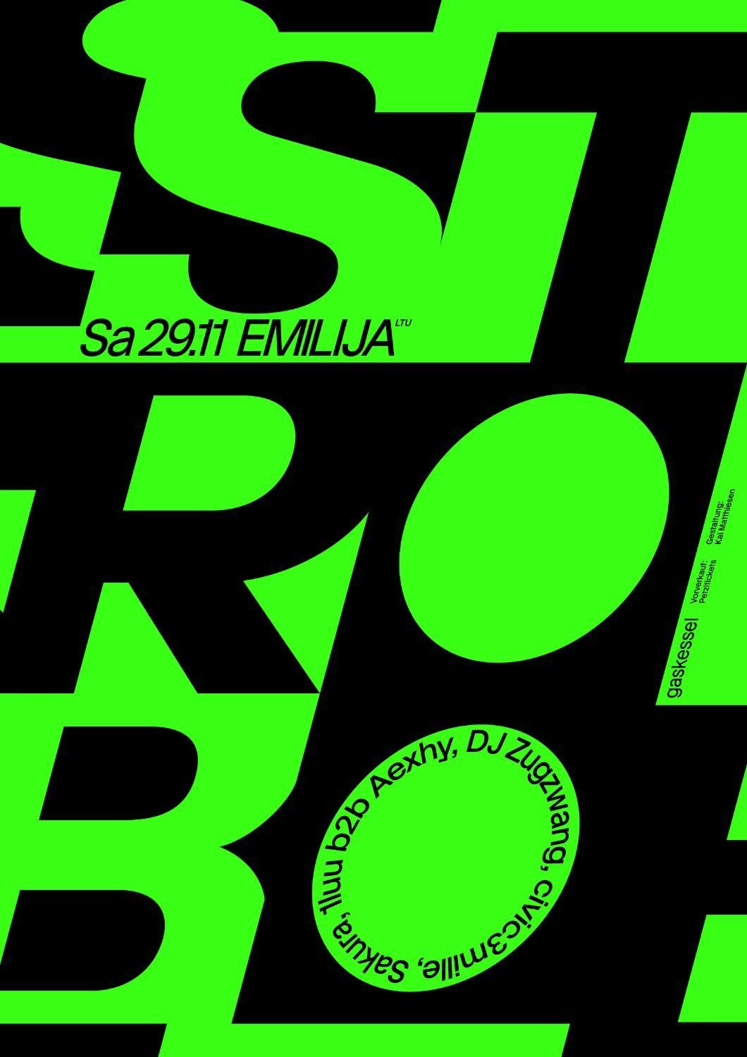 Strobo With Emilija (Ltu), 1Luu B2B Aexhy (De), Dj Zugzwang (De), Civique3Mille, Sakura
