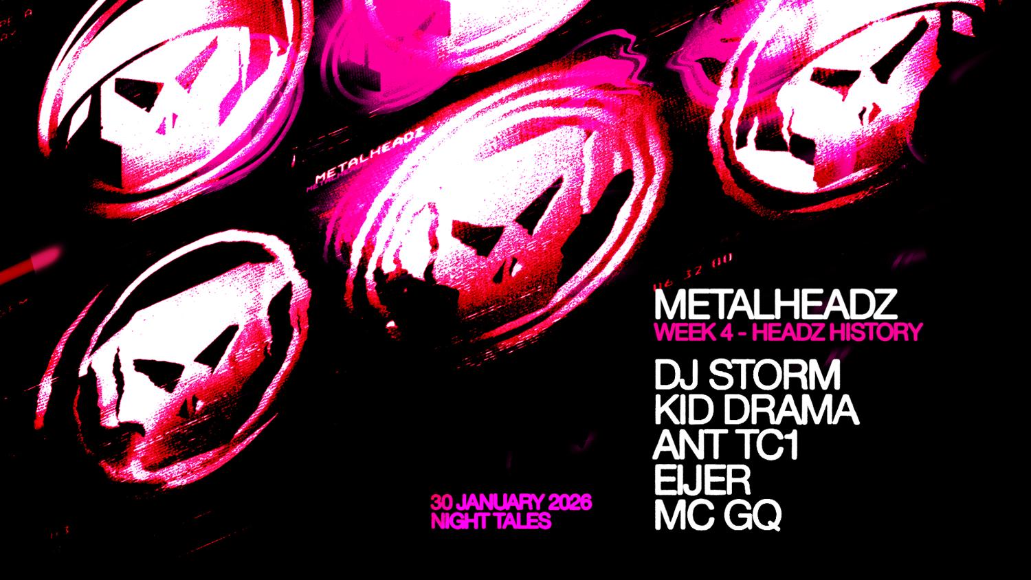 Metalheadz Residency: Dj Storm, Kid Drama, Eijer, Mc Gq + More