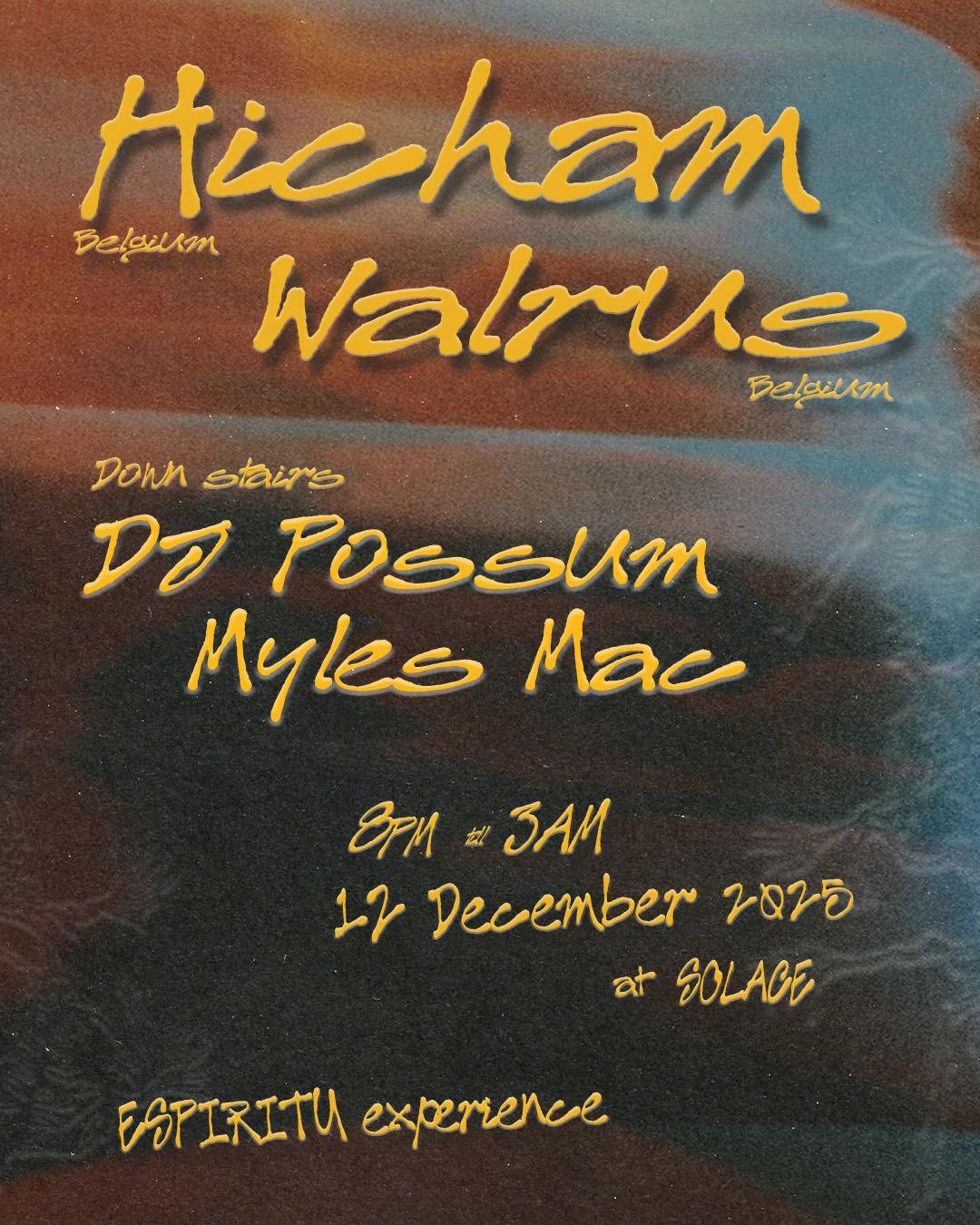 Espiritu Pres: Hicham (Be) And Walrus (Be)