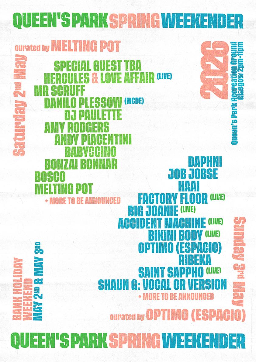 Queen'S Park Spring Weekender '26 - Bank Holiday Weekend - May 2Nd & 3Rd 2026