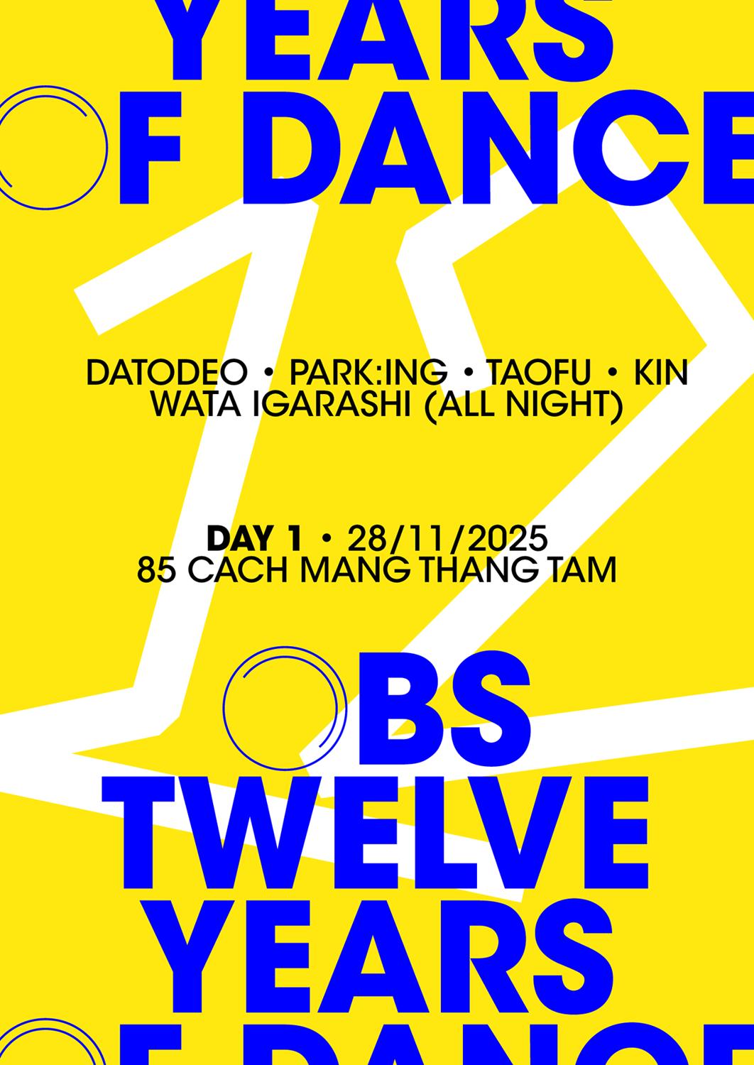 The Obs 12 Year Anniversary Weekender 28-29 Nov