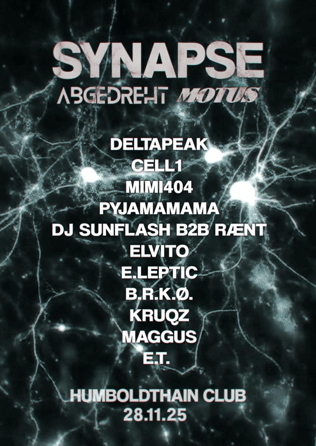 Motus X Abgedreht - Synapse Premiere Featuring Groove, Mental & Bounce