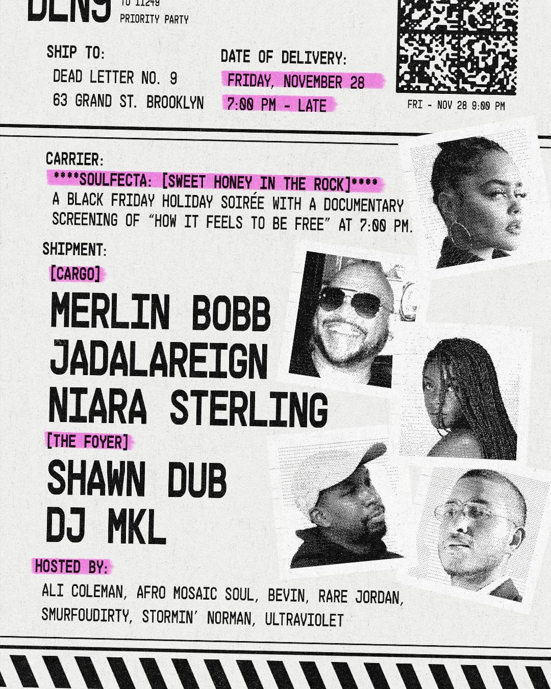 Soulfecta Presents: Jadalareign, Niara Sterling, Merlin Bobb, Shawn Dubb, Dj Mkl