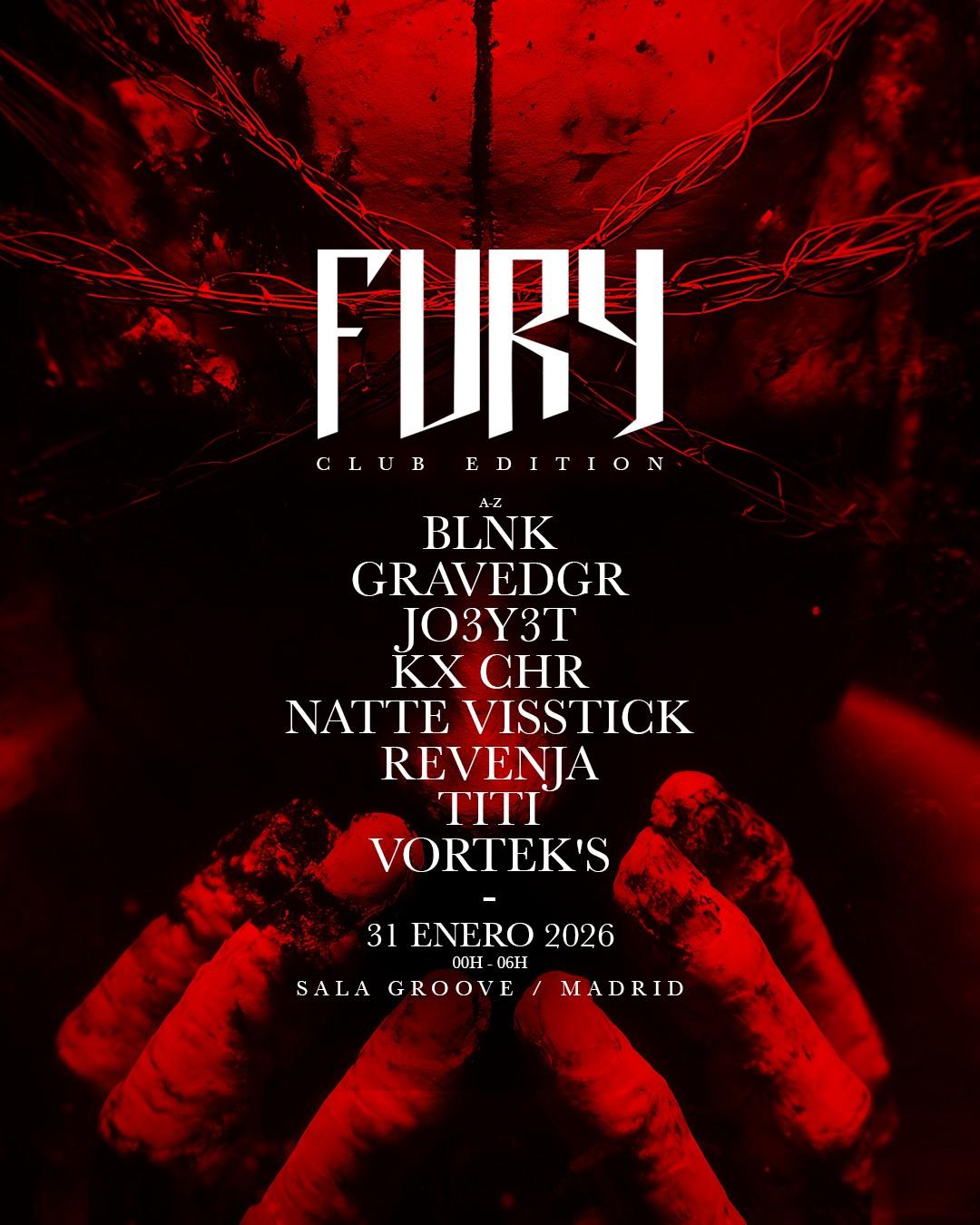 Fury Hard Techno - Madrid Club Edition (Sala Groove)