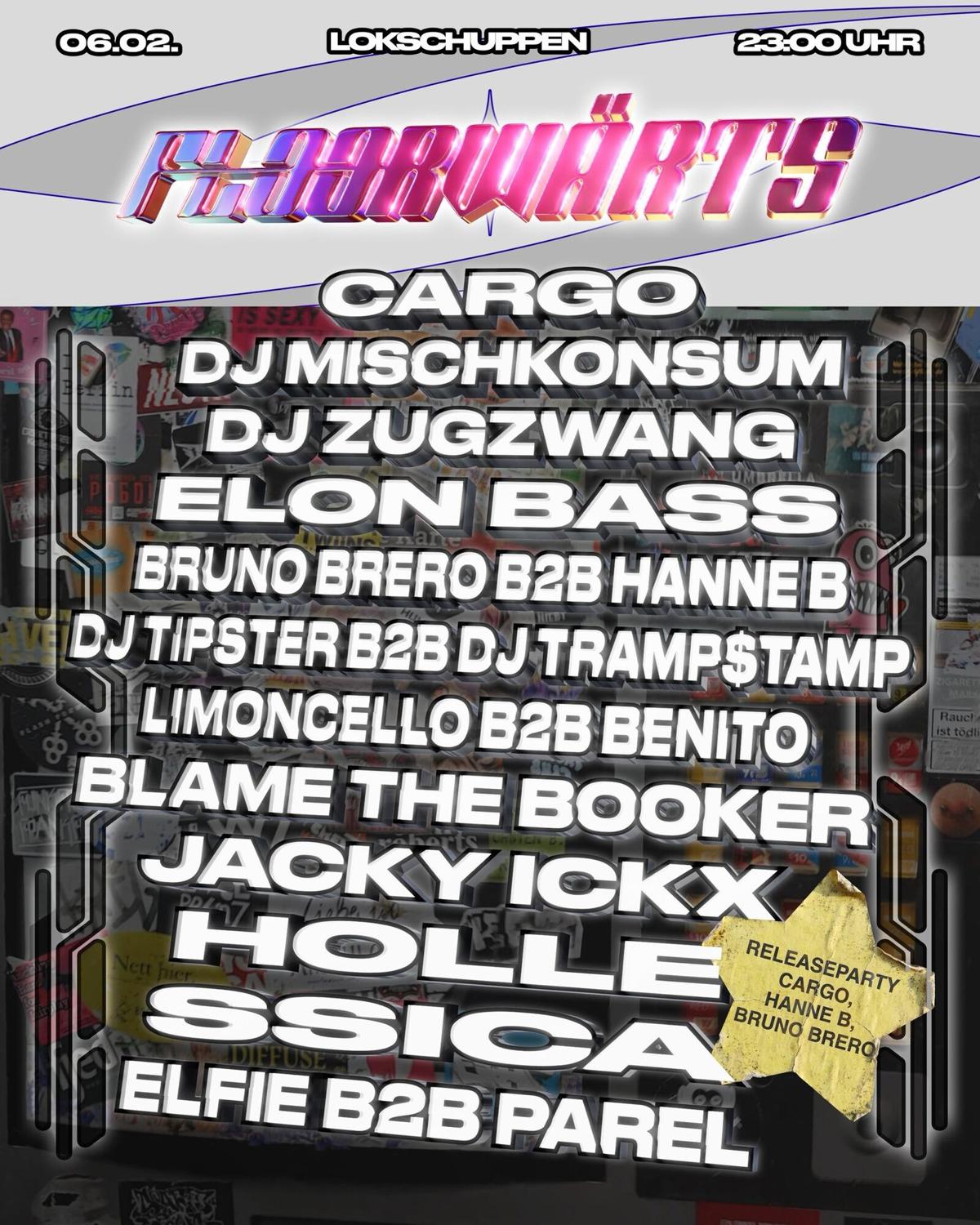 Floorwärts W/ Dj Mischkonsum, Elon Bass + Releaseparty Cargo