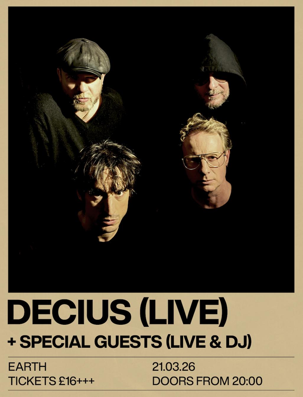 Decius (Live) + Special Guests