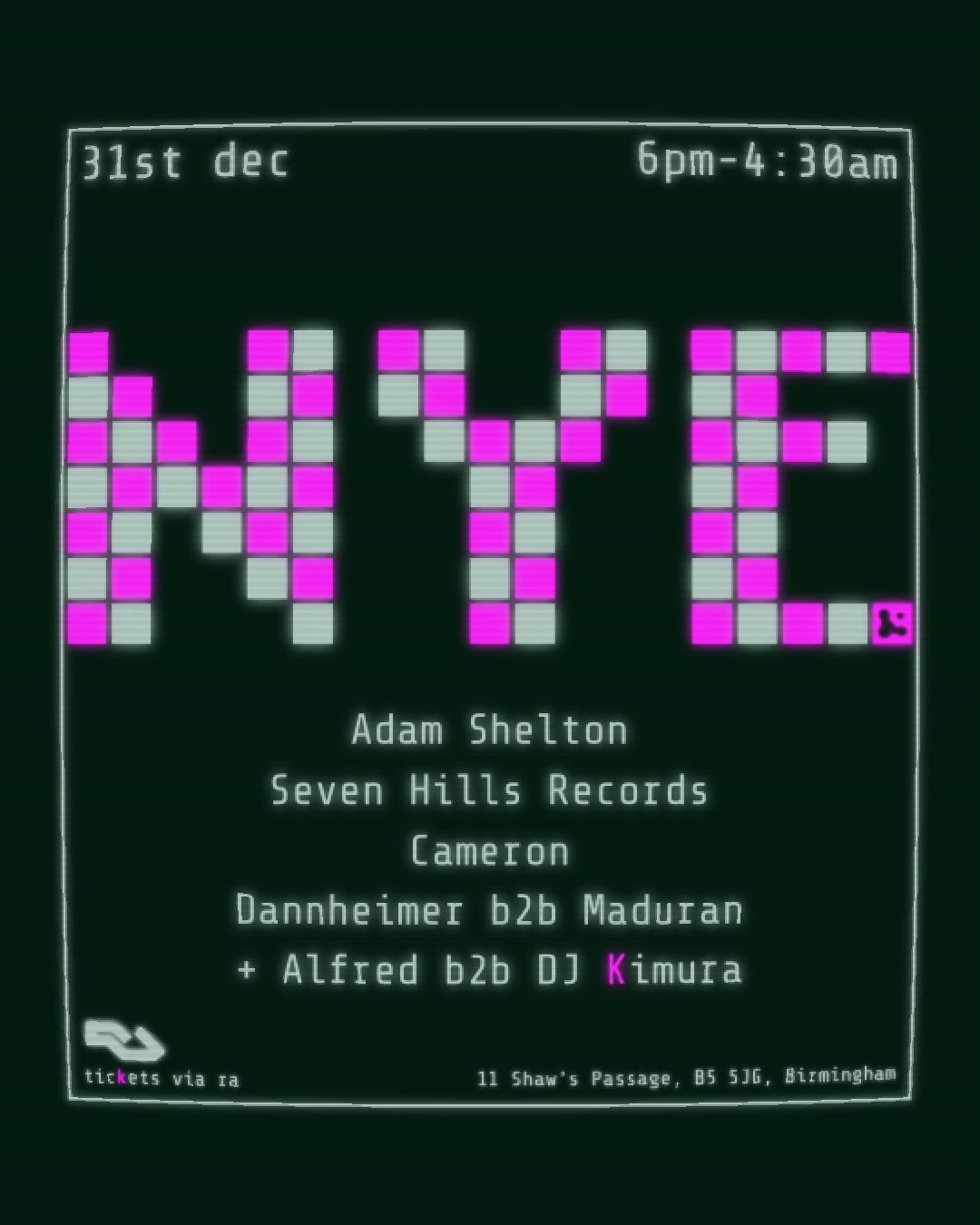 Nye With Adam Shelton, Seven Hills Records + Kru Djs