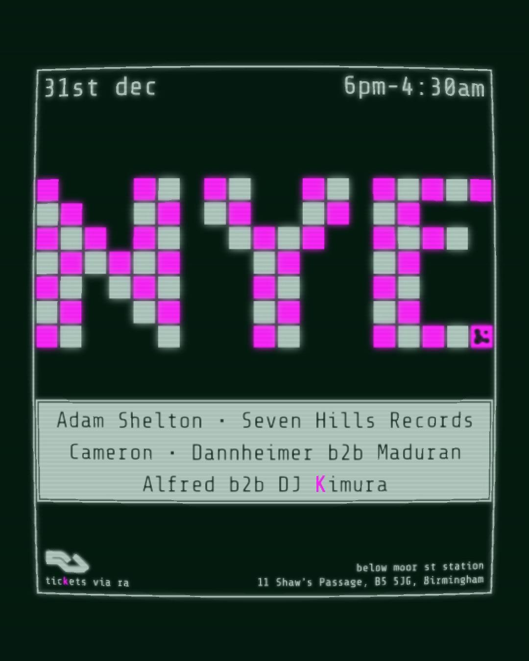 Nye With Adam Shelton, Seven Hills Records + Kru Djs