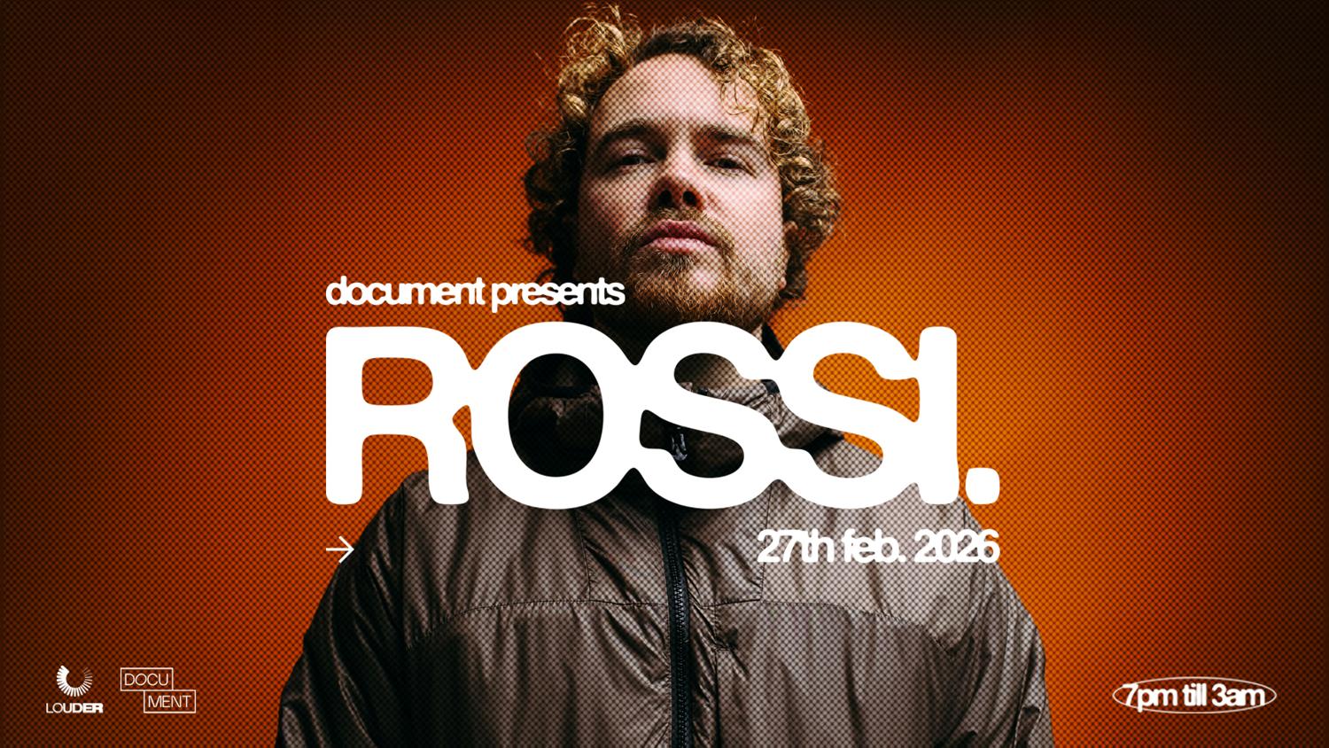 Document Presents: Rossi. + More Tba