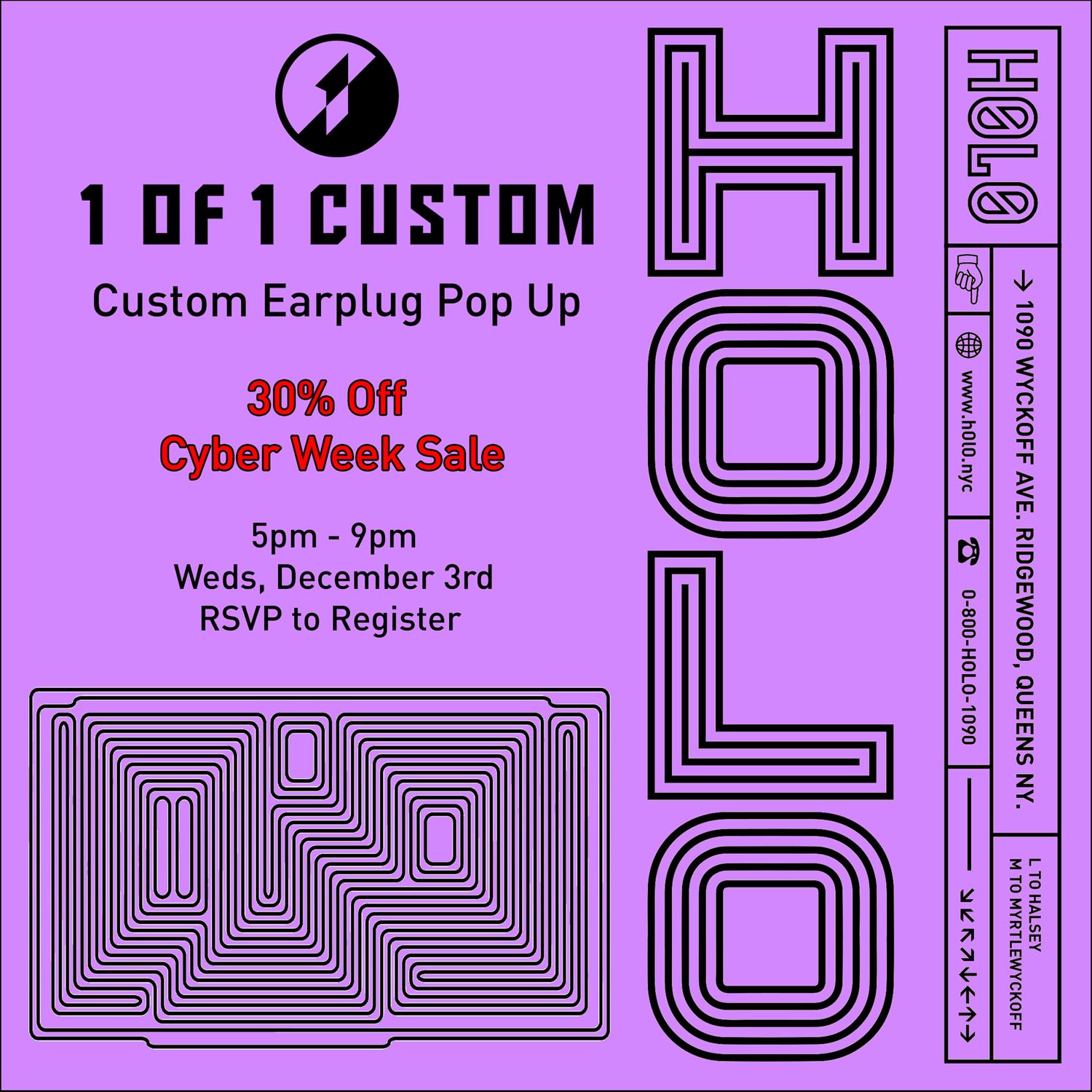 Custom Earplug Pop Up - H0L0