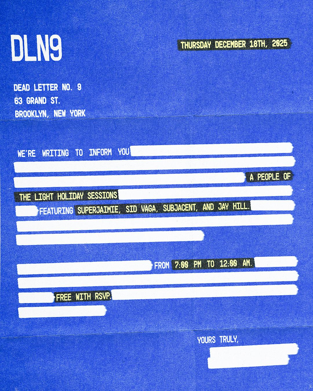 People Of The Light Records Holiday Sessions - Djs Superjaimie, Sid Vaga, Subjacent, Jay Hill