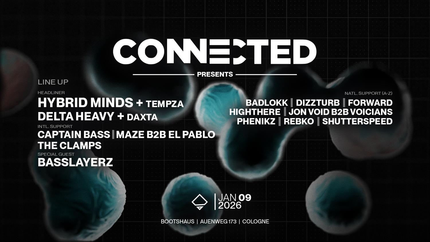 Hybrid Minds / Delta Heavy / Basslayerz Pres. By Connected