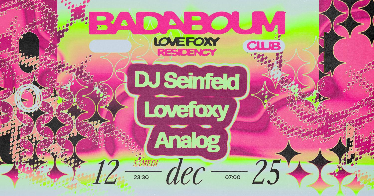 Club — Lovefoxy Residency: Dj Seinfeld, Lovefoxy, Analog