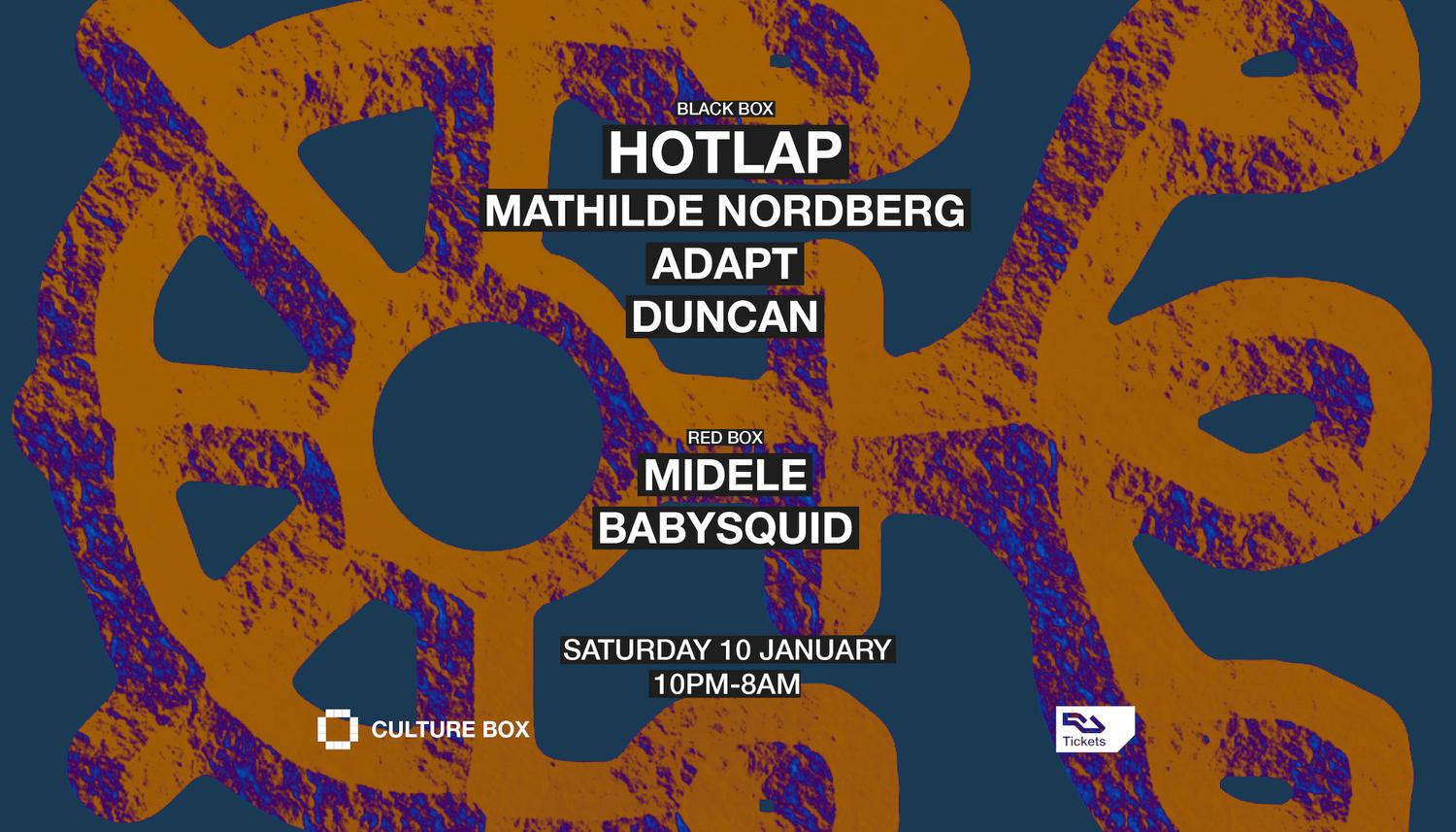 Hotlap / Mathilde Nordberg / Adapt / Duncan / Midele / Babysquid