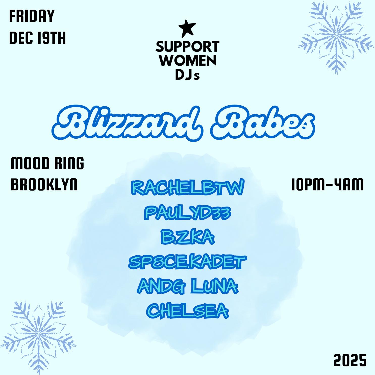 Support Women Djs Presents Blizzard Babes