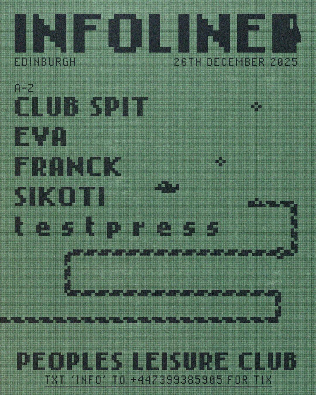 Infoline With Franck, Sikoti, T E S T P R E S S + More
