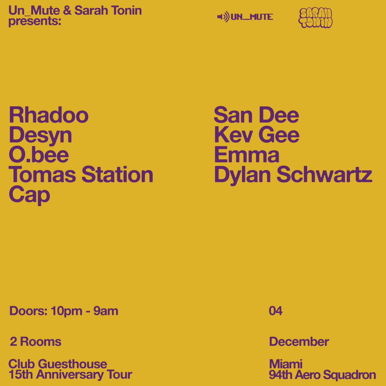 Rhadoo, O.Bee & Tomas Station, Cap, Desyn & More