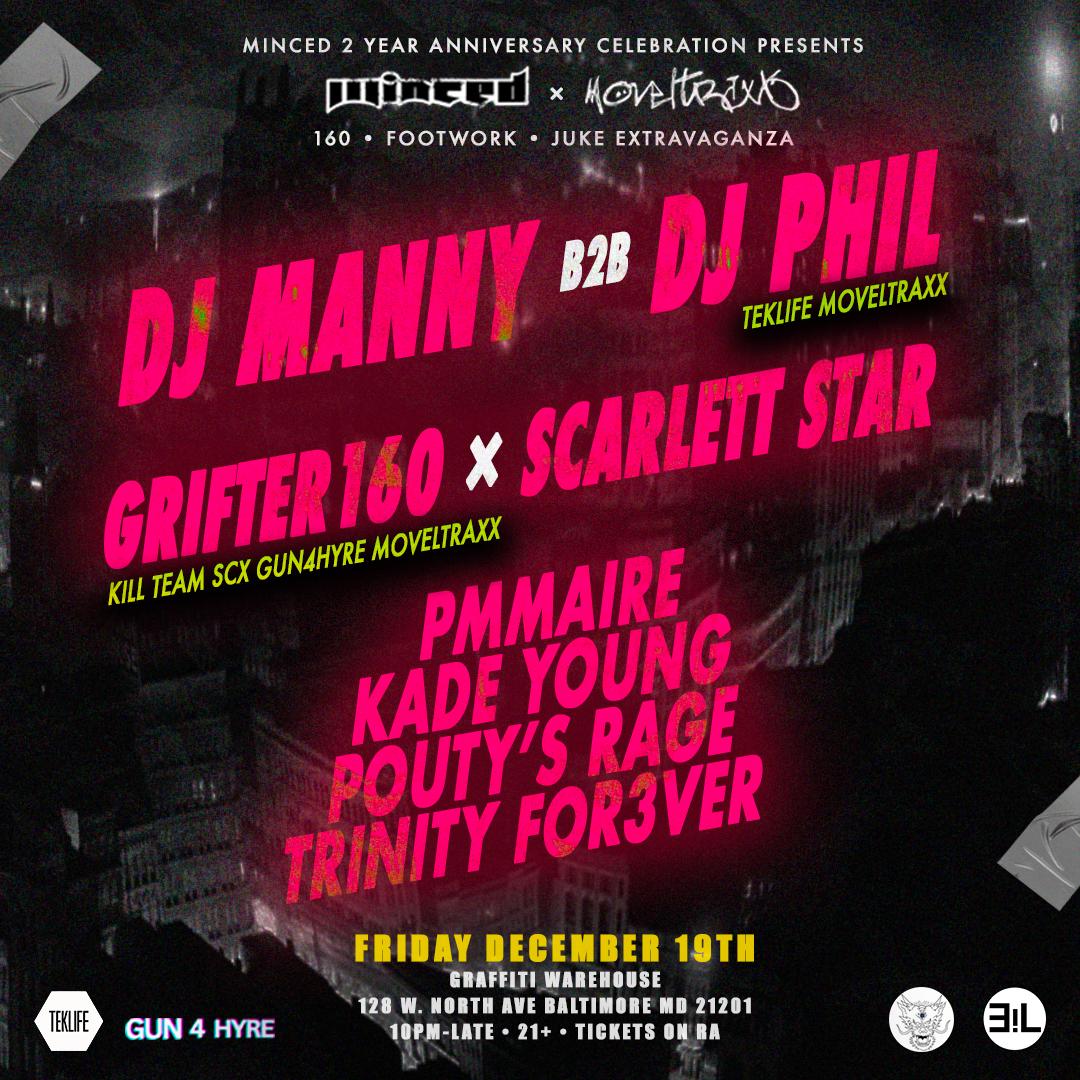 Minced X Moveltraxx Present: Dj Manny & Dj Phil (Minced 2 Year Anniversary)