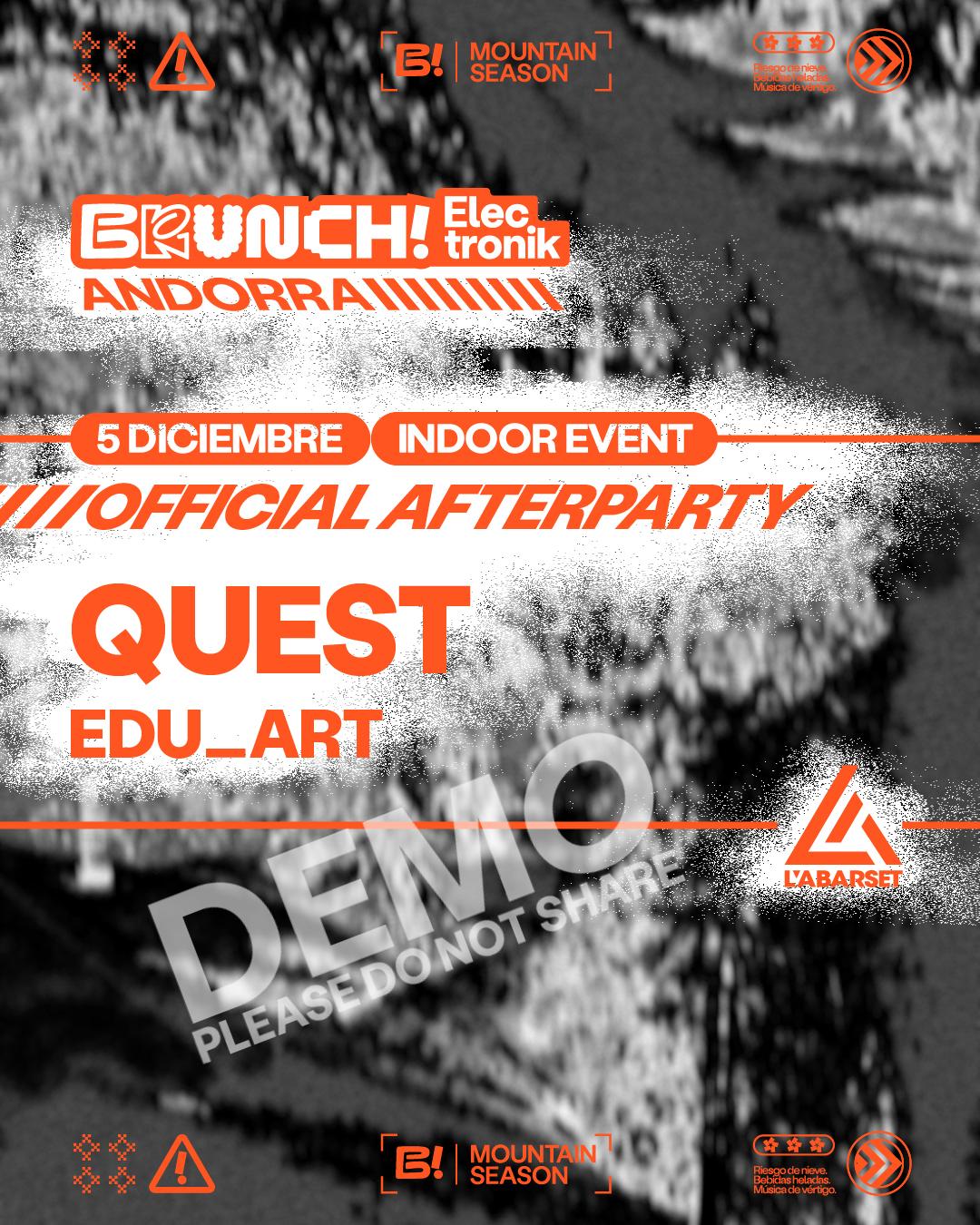 Afterparty L'Abarset Indoor - Brunch Electronik Andorra (Acceso Solo Al After)