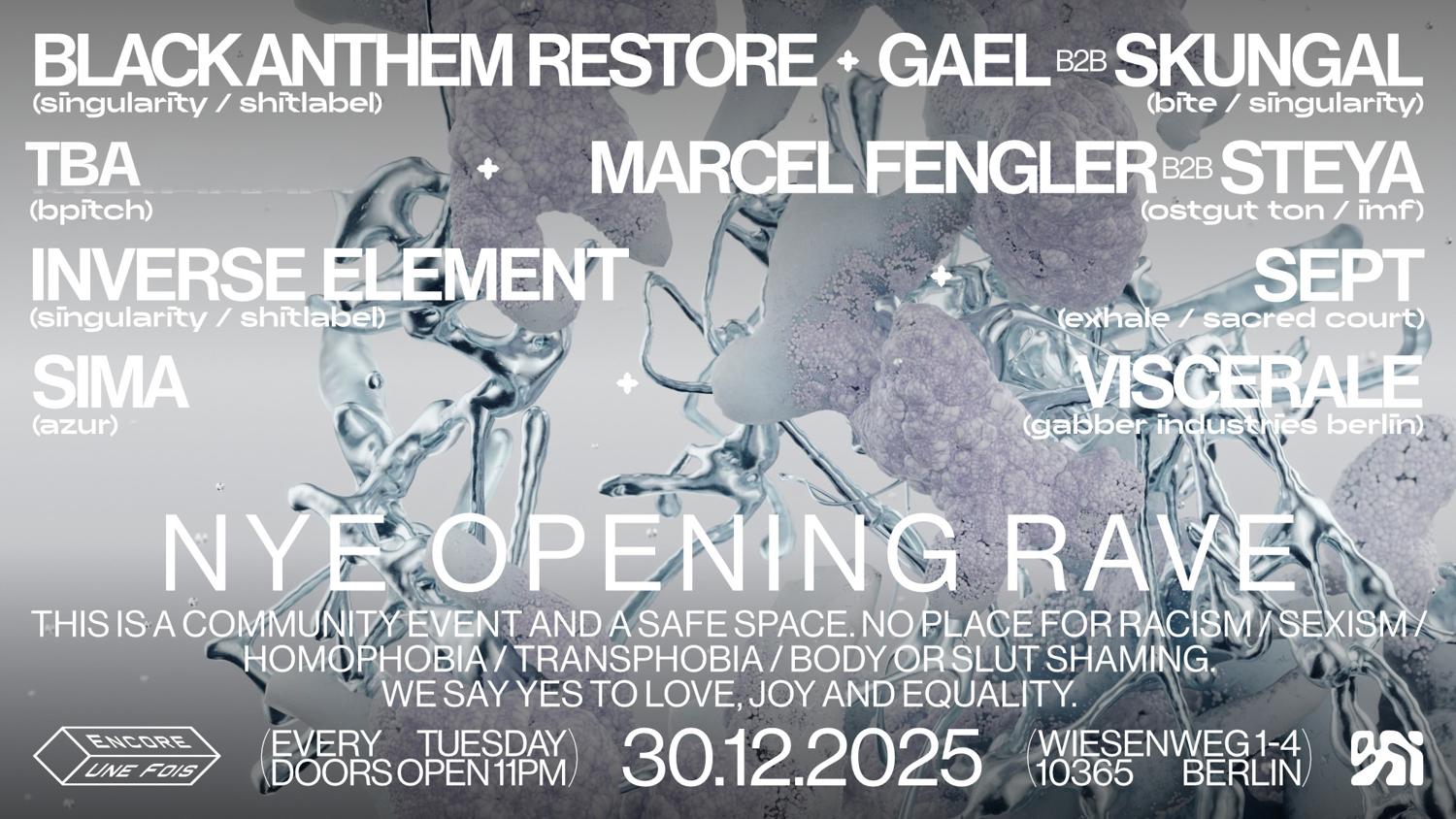 ✦Encore.Une.Fois✦ Nye Opening Rave