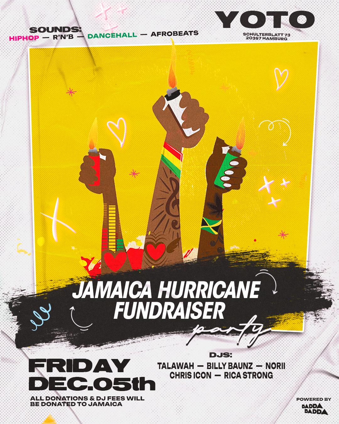 Yoto X Jamaica Hurricane Fundraiser Party