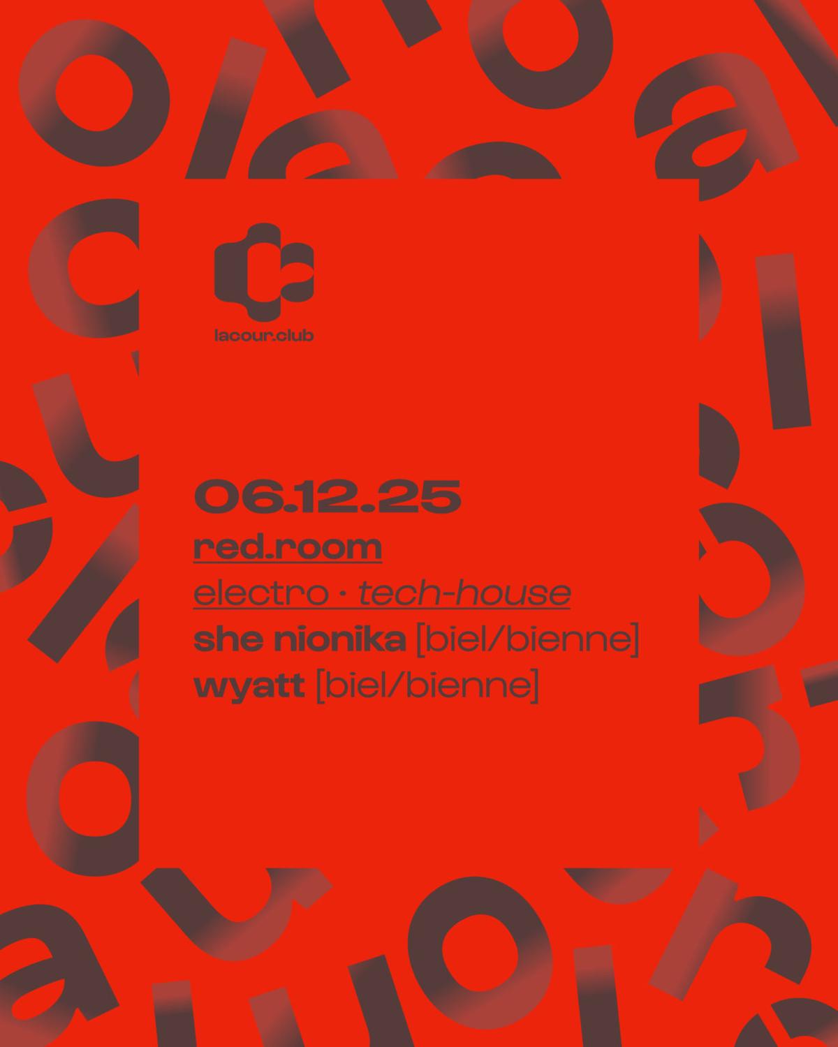 Red Room // 95# // She Nionika · Wyatt