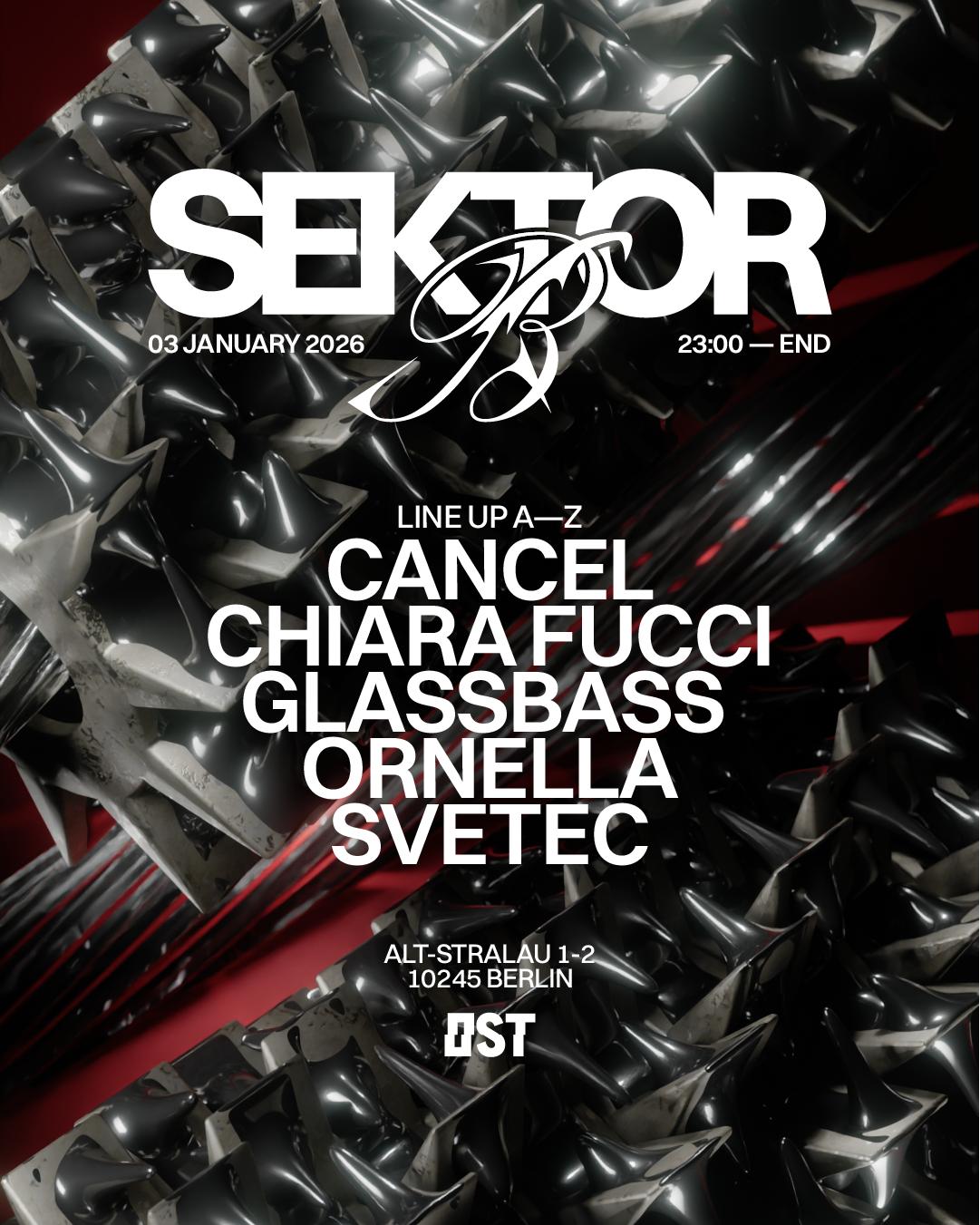 Sektor B - Schranz Night W. Cancel, Ornella, Svetec