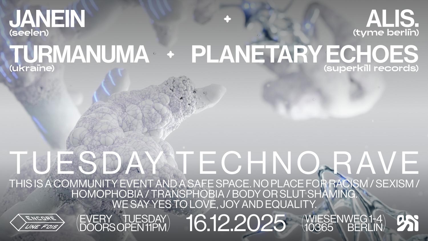 ✦Encore.Une.Fois✦ / Tuesday Techno Rave