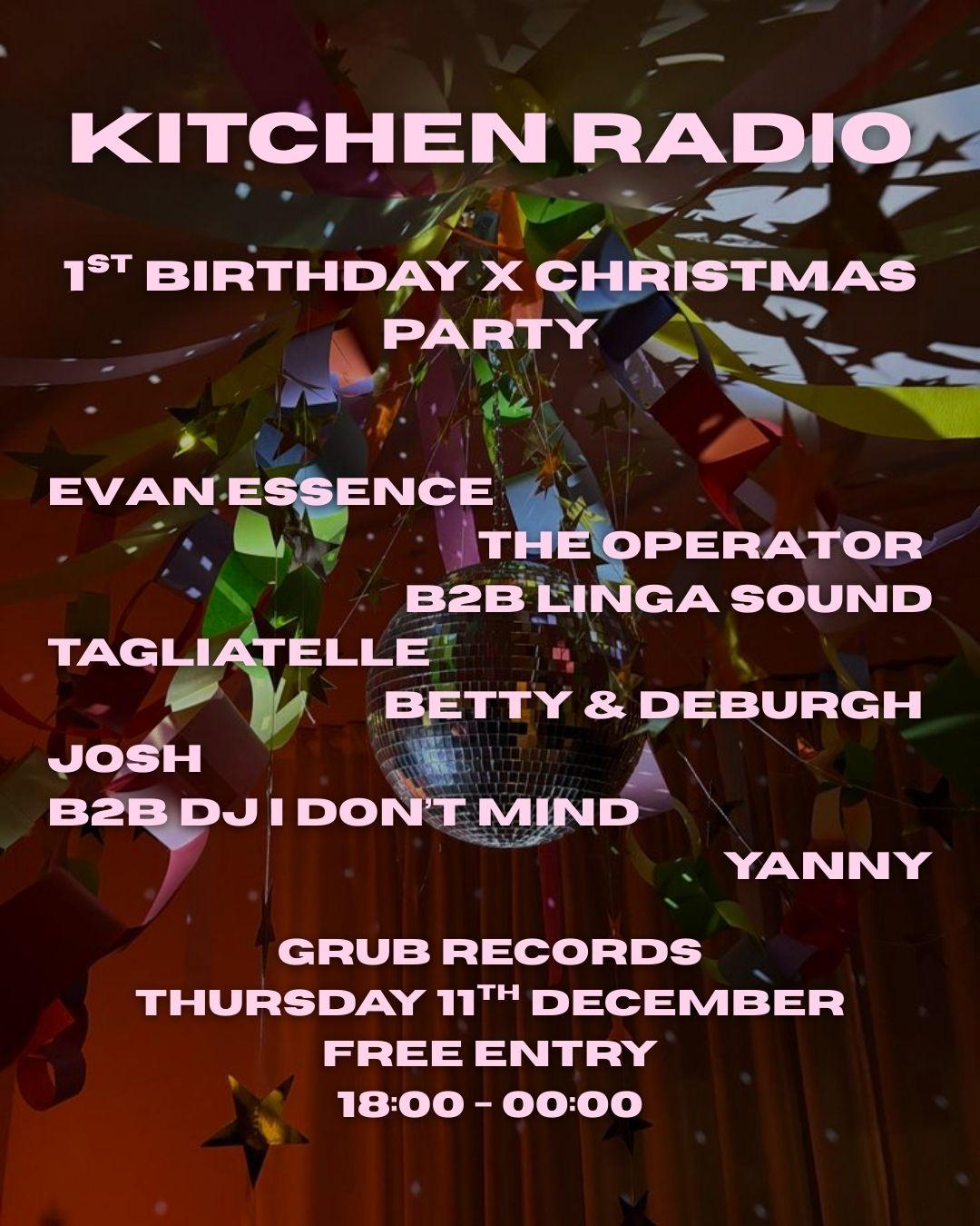 Kitchen Radio 1St Birthday X Christmas Party