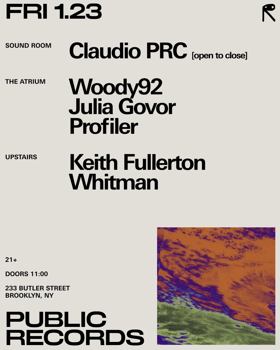 Claudio Prc / Woody92 + Julia Govor + Profiler / Keith Fullerton Whitman