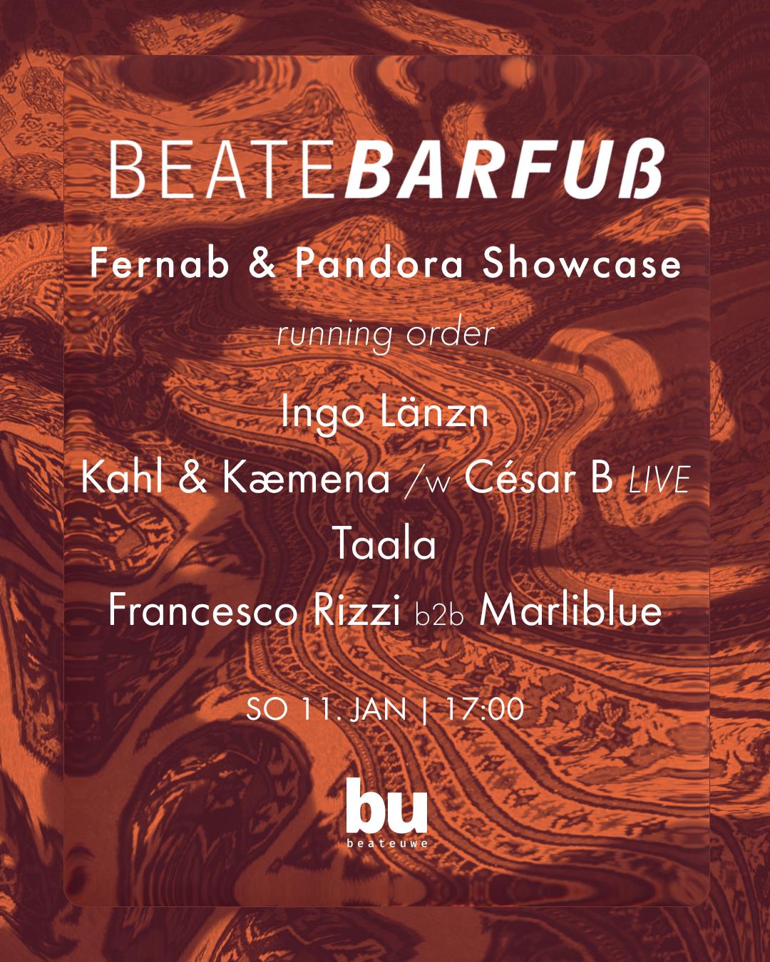 Beate Barfuß /// Ingo Länzn, Kahl & Kæmena Feat César B, Taala, Francesco Rizzi B2B Marliblue