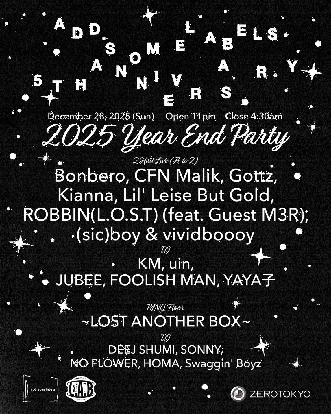 Add. Some Labels Year End Party -Thank You We'Re 5Th Anniversary!-