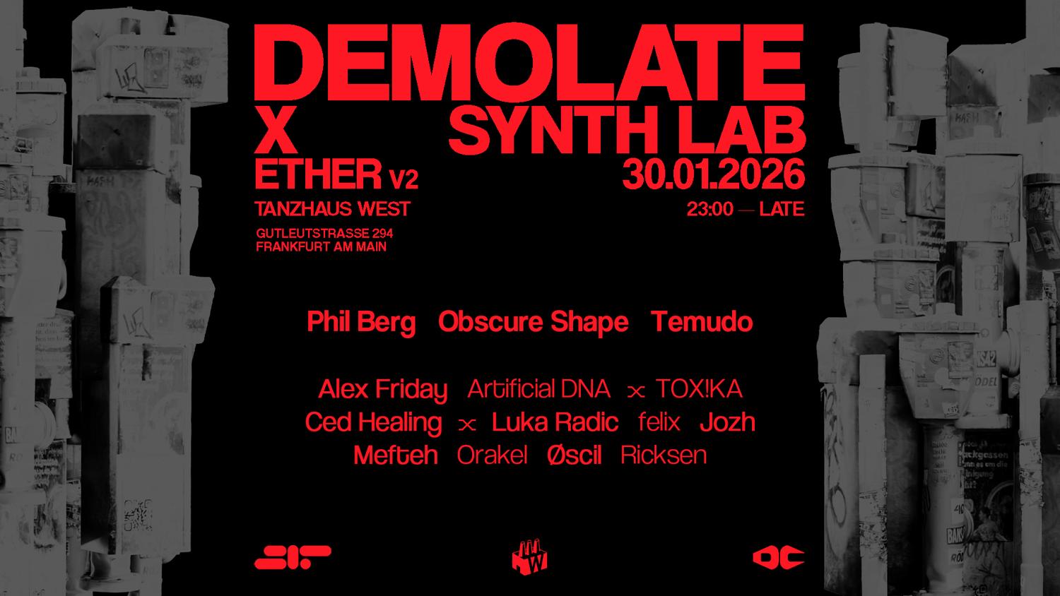 Synthlab X Demolate: Ether V2 W/ Temudo, Obscure Shape & Phil Berg