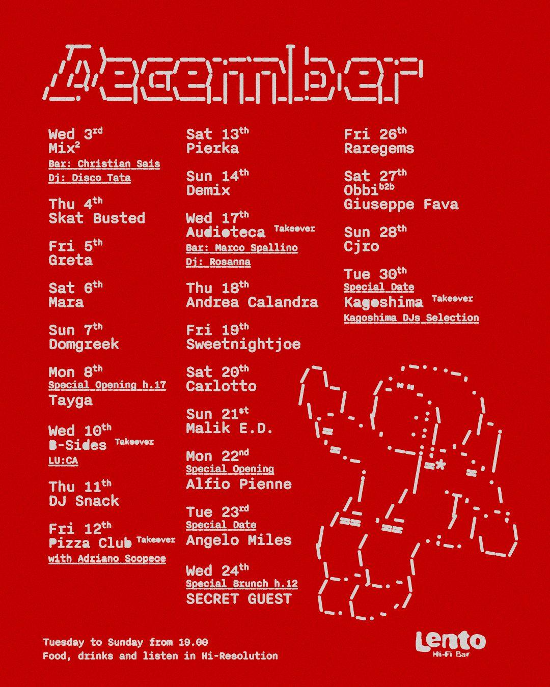 Lento Hi Fi Xmas Brunch With Special Guest Surprise