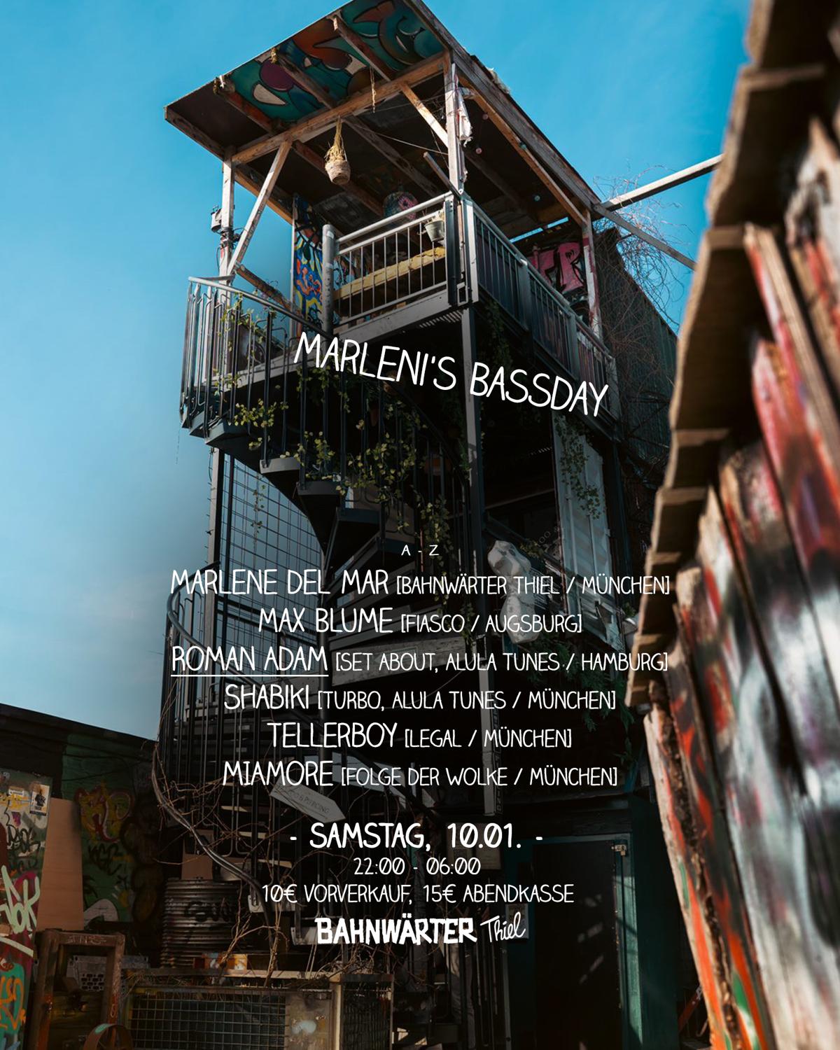 Marleni'S Bassday Mit Roman Adam | Bahnwärter Thiel