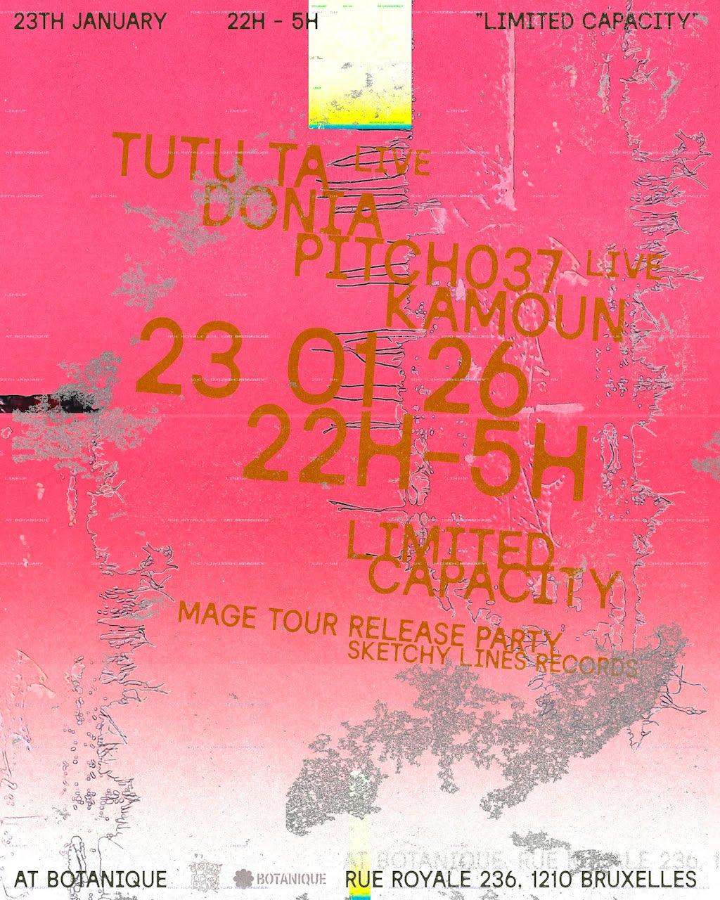 Sketchy Lines Ft Kamoun 'Release Party', Tutu Ta, Pitch037, & Donia