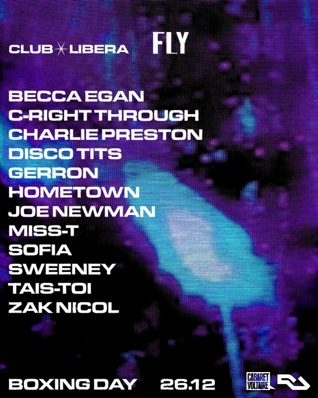 Fly X Club ✶ Libera // Boxing Day Special W/ Tais Toi, Disco Tits + More