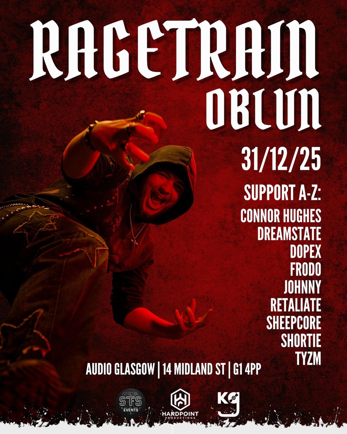 Ragetrain, Oblvn & More @ Audio, Glasgow (Nye 2025)
