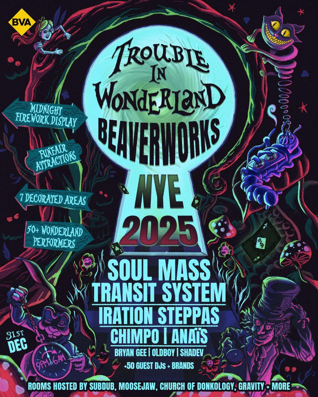 Beaverworks Nye 2025 - Trouble In Wonderland
