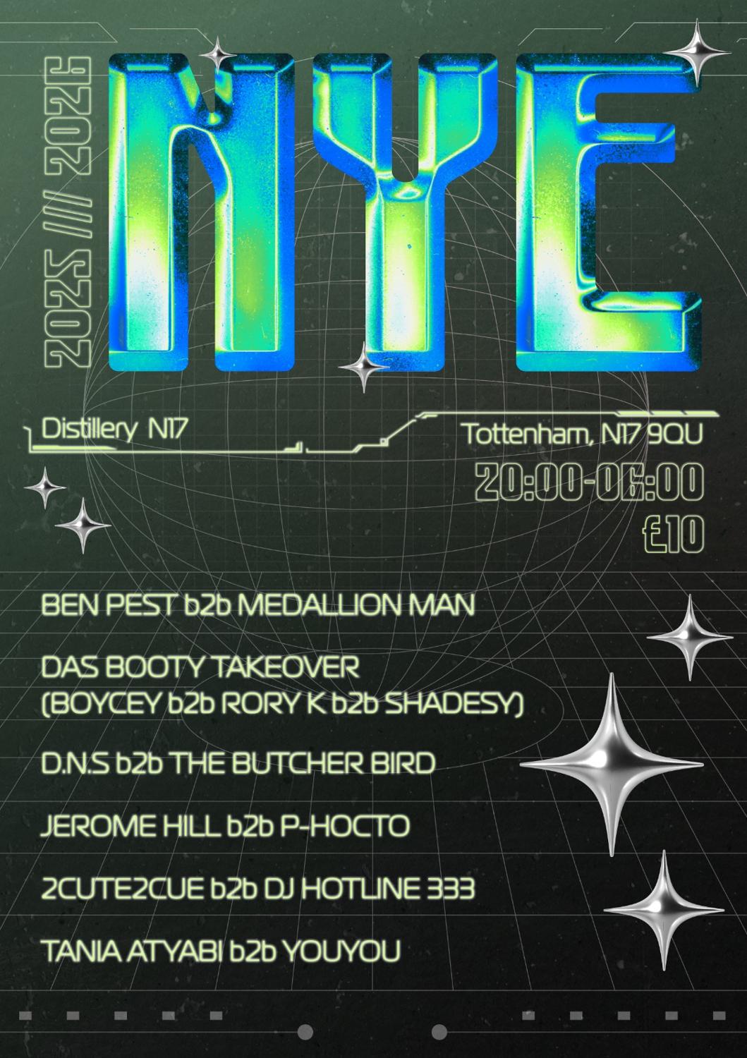 Nye '25 Bash In Tottenham