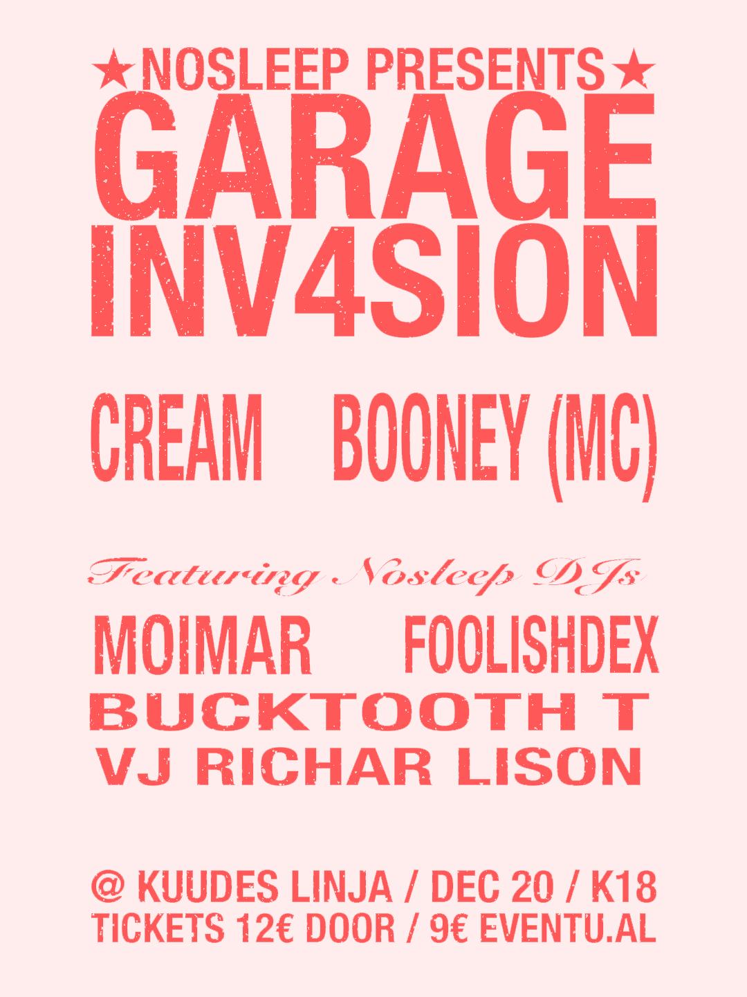 Nosleep: Garage Inv4Sion