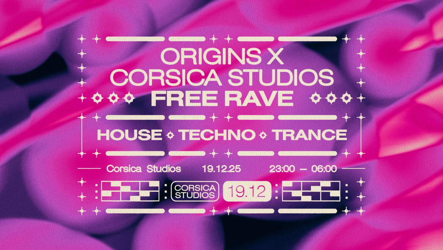 Origins X Colour Factory Free Rave: House, Techno, Trance