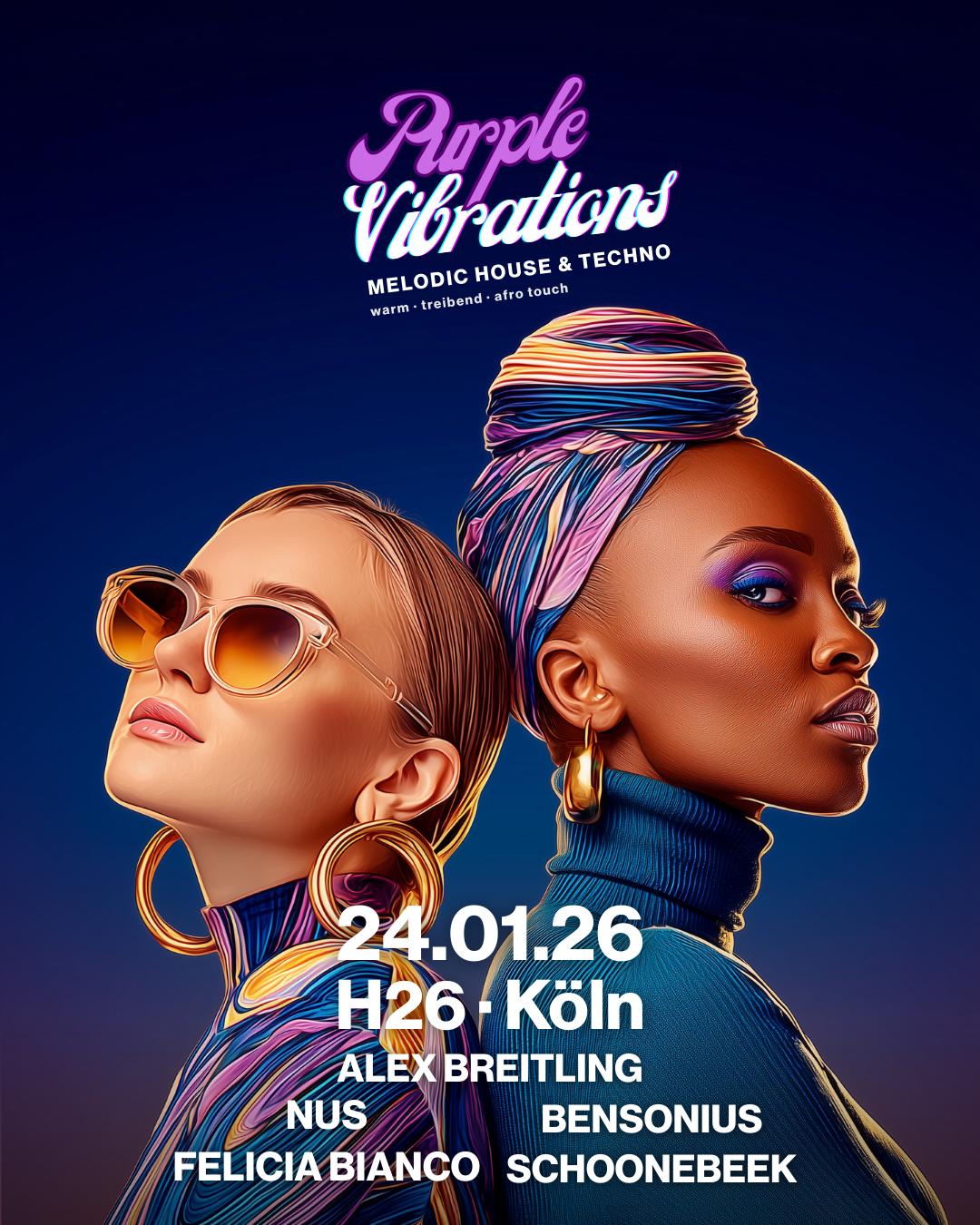 Purple Vibrations With Alex Breitling, Nus, Felicia Bianco · H26 Köln